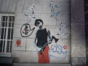 Jef Aerosol axe clown