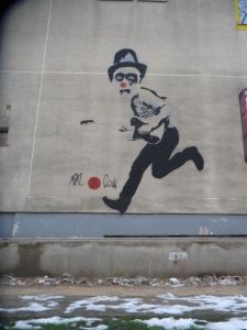 Jef Aerosol clown guitar