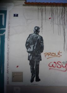 Jef Aerosol waiting for Godot