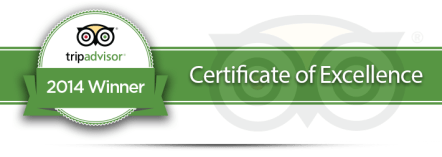 Alex the tour guide is a proud recipient of a 2014 Trip Advisor certificate of excellent